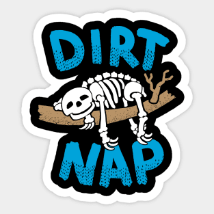 Funny Sloth Skeleton Taking a Nap Cute and Spooky Sticker